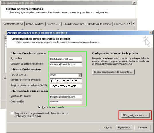 M&aacute;s configuraciones...